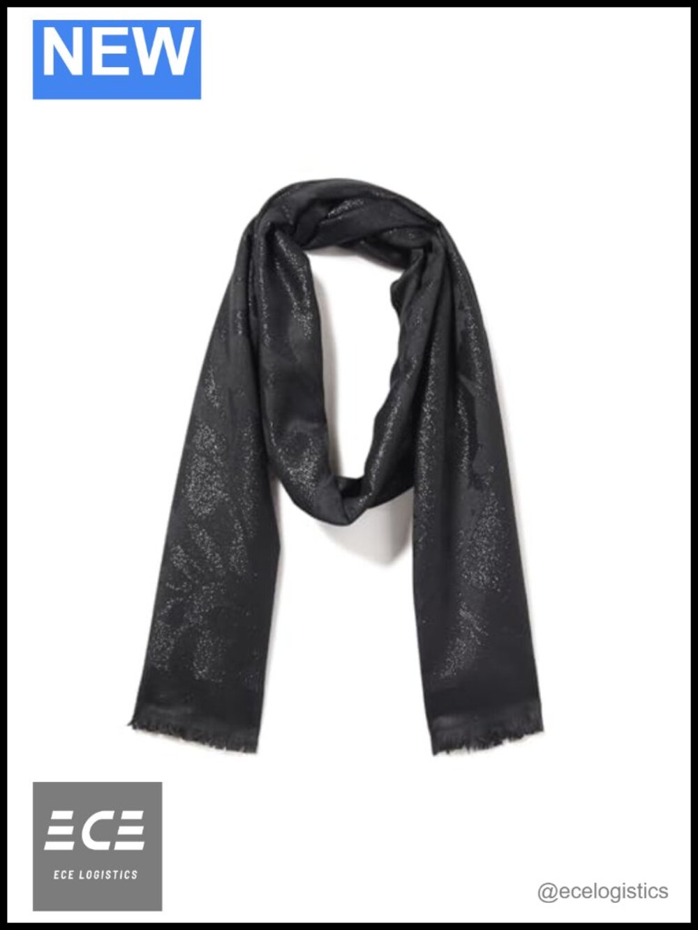 Metallic Orchid Lightweight Scarf with Eyelash Fringe